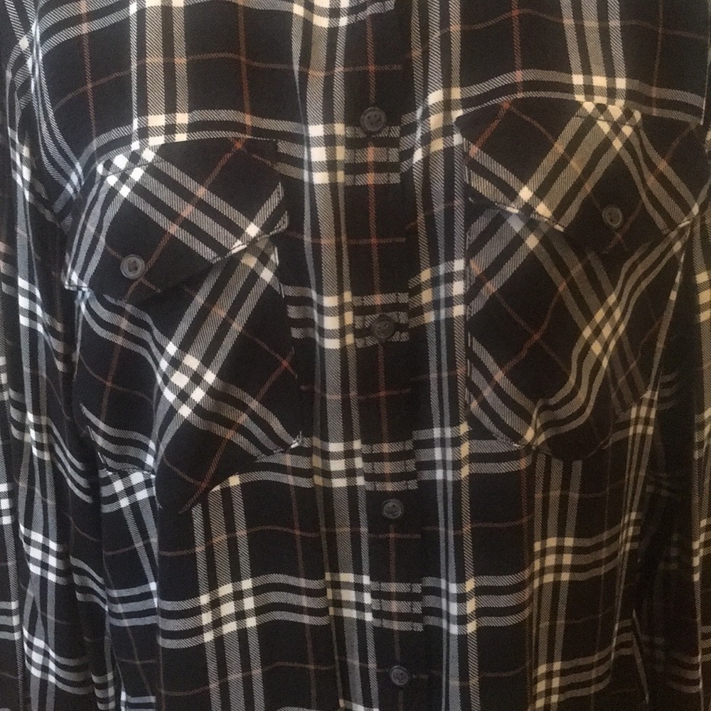 Sanctuary Plaid Buttondown 100% Rayon Top NWOT - Picture 6 of 15